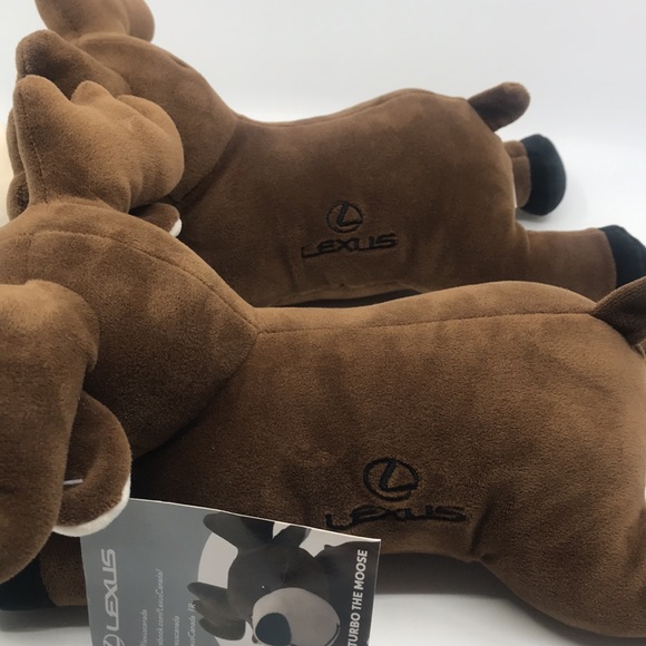 Turbo The Moose Plush Lexus Brown Moose Stuffed Animal Lot of 2 - Picture 2 of 8